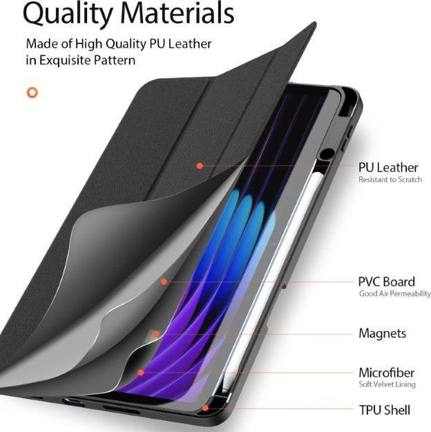 Actual product image Dux Ducis Domo Series Leather Book Cover Case (Xiaomi Pad 7 Pro)