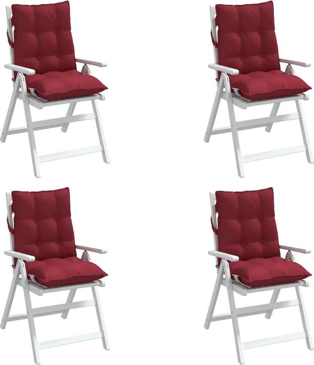 Actual product image VidaXL Low backrest cushions 4 pcs. Oxford fabric (100 x 50 x 7 cm)