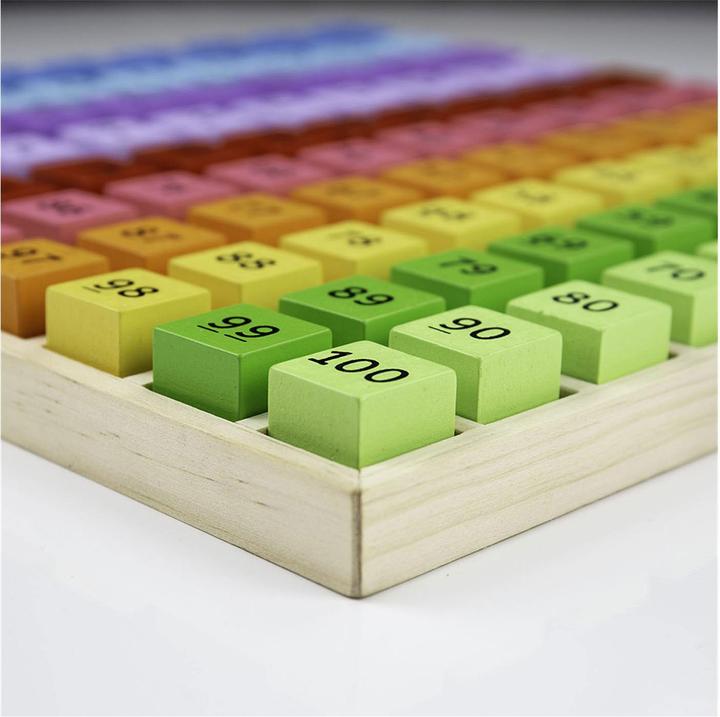 Actual product image Bigjigs Wooden number blocks in a square board, 100pcs.