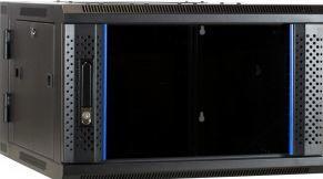 Actual product image Dsit 6 U server enclosure, reversible wall-mounted enclosure with glass door (WxDxH) 600 x 600 x 368mm (6 RU, 19 inch rack)