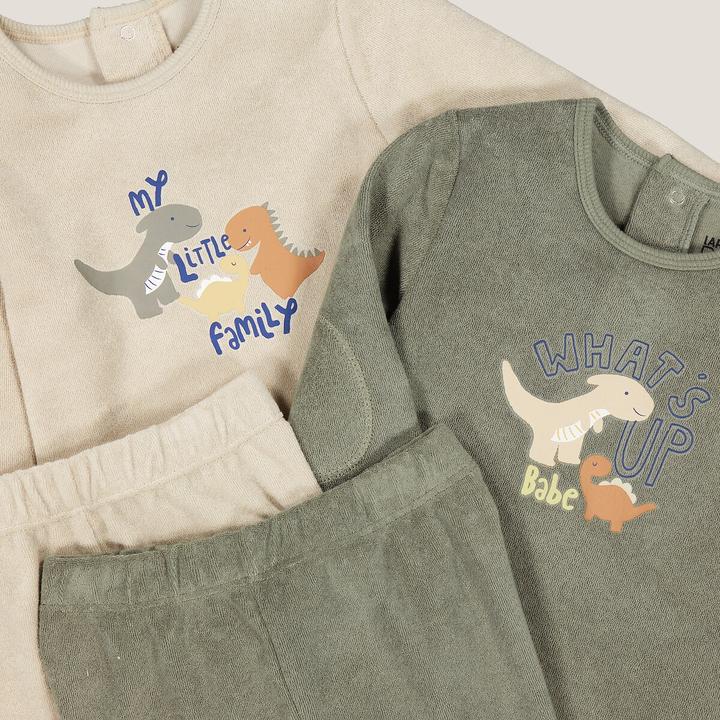 Actual product image La Redoute Collections 2-pack towelling pyjamas dinosaurs (74)