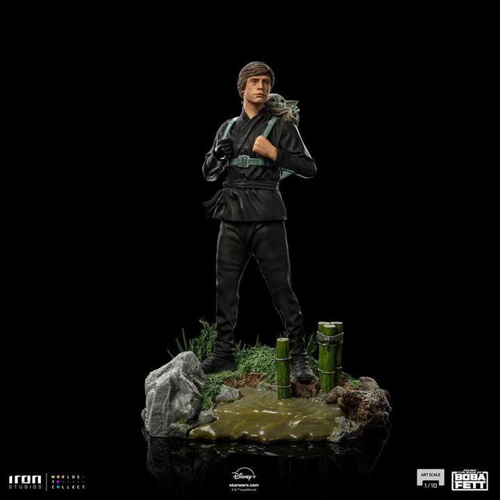 Image du produit Iron Studios ST Star Wars Book Boba Fett : Luke with Grogu 20cm RESINA