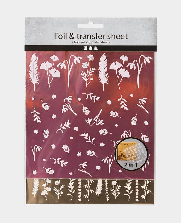 Produktbild Creativ Company Folie Transferblatt 15 x 15 cm, 2 Stück, Bordeaux/Gold (2 x)