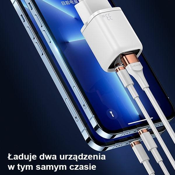 Immagine prodotto Usams Caricabatterie rapido con display digitale da 33W QC + PD (33 W)