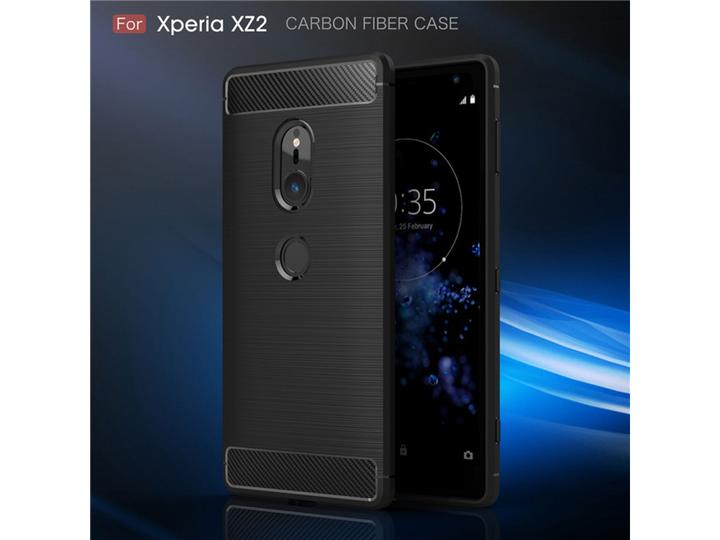 Immagine prodotto Screenguard Sony Xperia XZ2 Cover Carbon Brushed Soft TPU (Sony Xperia XZ2)