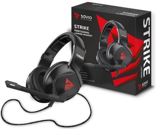 Actual product image Savio Słuchawki Strike Czarne ( STRIKE) (Cable)
