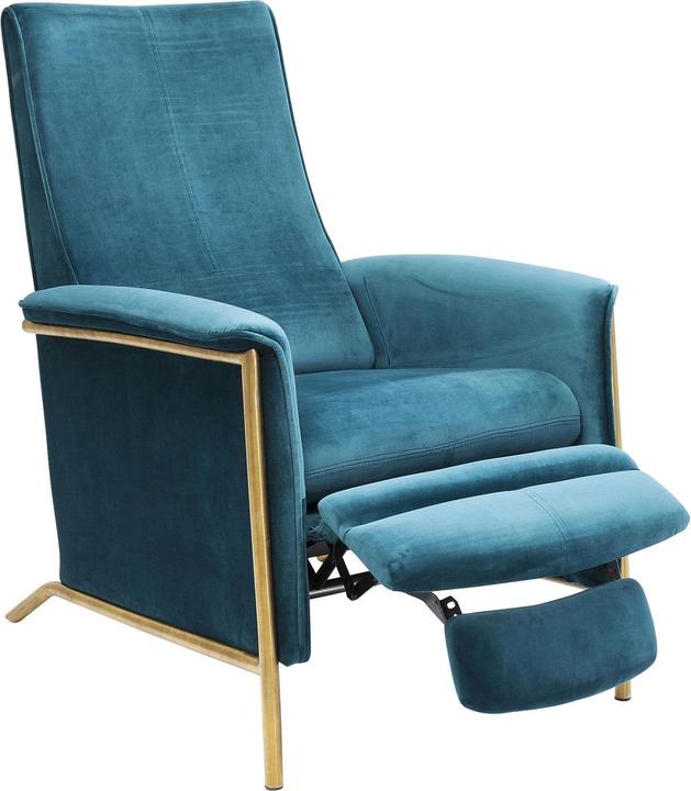 Actual product image Kare Design Relax armchair Lazy Velvet Blue