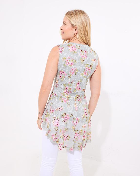 Produktbild Joe Browns Lace Zip Neck Floral Sleeveless Top (36)