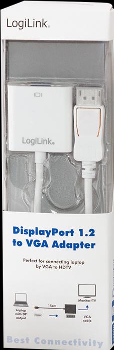 Image du produit LogiLink DisplayPort 1.2 vers VGA (VGA, 15 cm)