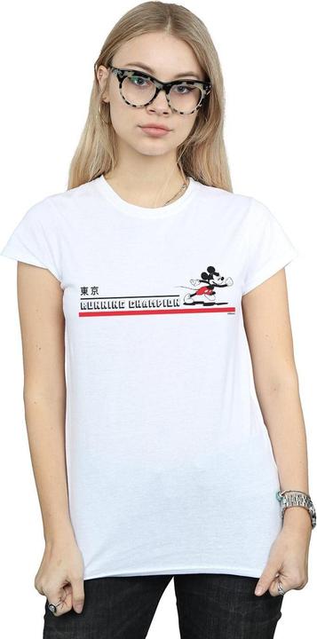 Actual product image Disney Womens/Ladies Mickey Mouse Running Champion Cotton T-Shirt (XL)