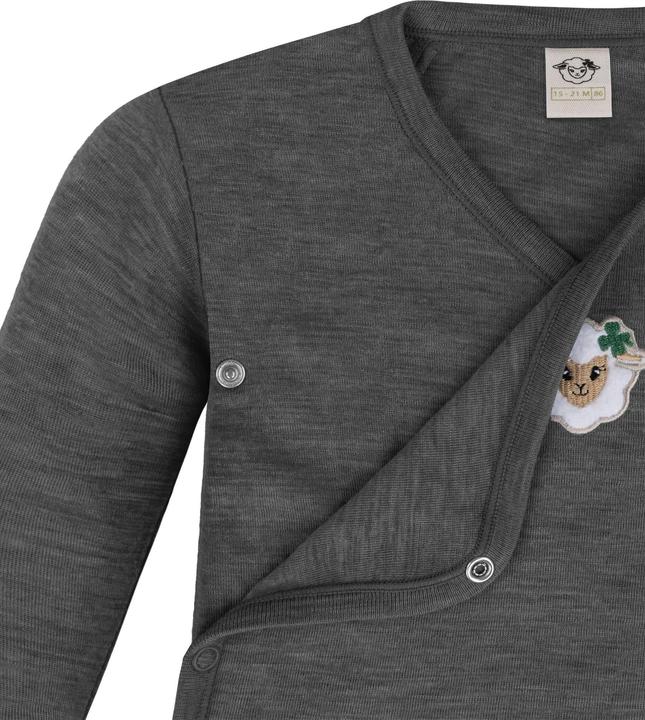 Actual product image Normani 3-pack multipack baby bodysuit merino long-sleeved body with buttons - 9345 (56)