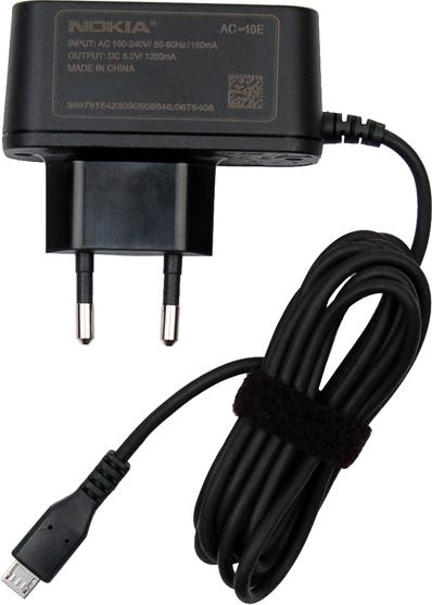 Produktbild Nokia Netzgerät AC-10E (microUSB) # = lose (ohne Verkaufsblist.)