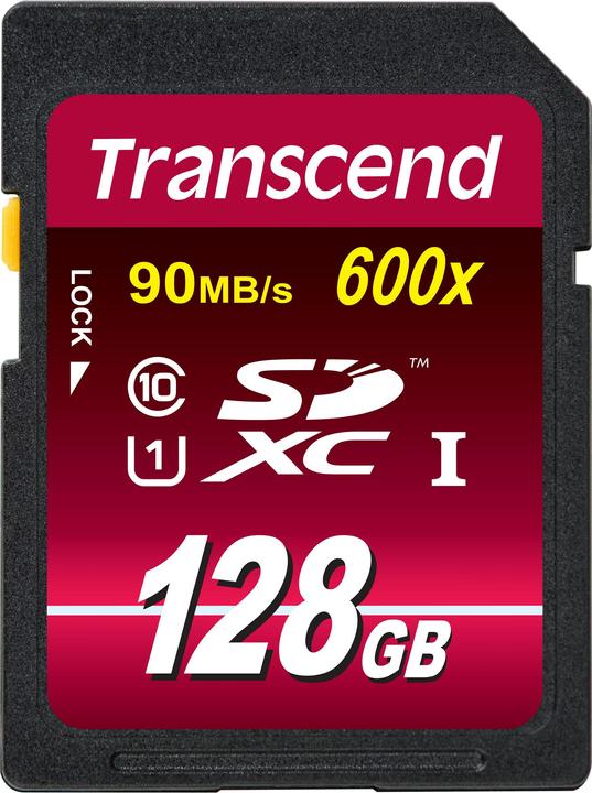 Produktbild Transcend SDXC Ultimate 600x (128 GB, SDXC, U1, UHS-I)