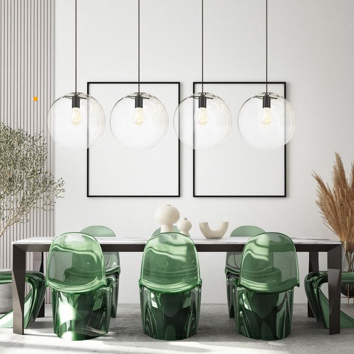 Image du produit s.luce Orb Lampe à suspendre en verre de 2 à 5 flammes, système de rail monophasé inclus (E27)