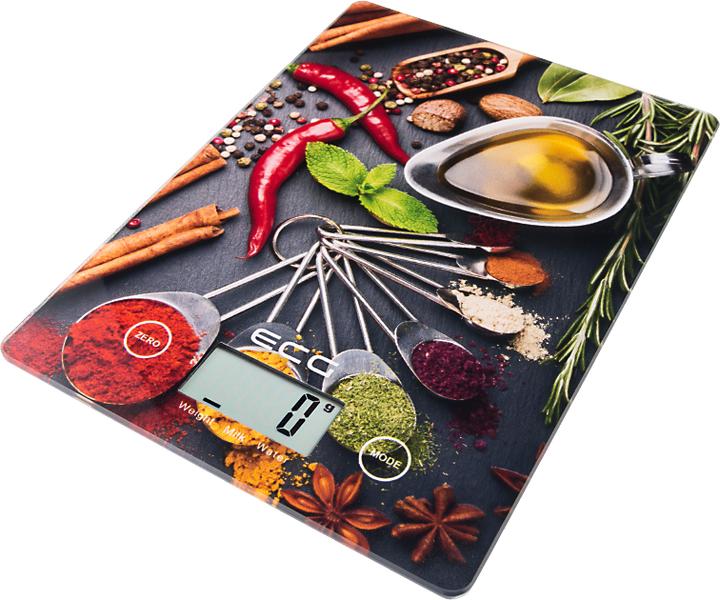 Produktbild ECG KV 117 SLIM Chilli Multicolour Countertop Rectangle Electronic kitchen scale