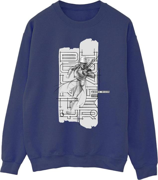 Star Wars The Book Of Boba Fett Fennec Illustration Sweatshirt (XXL)