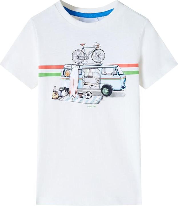 Actual product image VidaXL Children's T-shirt ecru 104,Material: 100 % cotton,Colour (104)