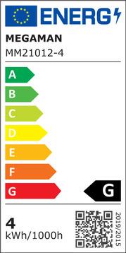 Energie-Label Megaman LED-Tropfenlampe (E14, 3.80 W, 250 lm, 1 x, G)