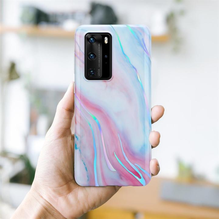 Actual product image Cadorabo IMD TPU Colorful Marble Cover (Huawei P40 Pro+)