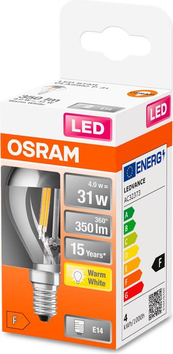 Immagine prodotto Osram Specchio CLP FIL (E14, 4 W, 350 lm, 1 x, F)