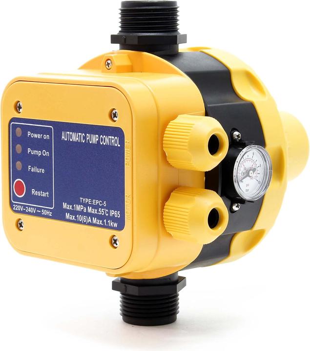 Produktbild Wiltec Druckschalter EPC-5 230V 1-phasig Pumpensteuerung Hauswasserwerk (Hauswasserpumpe)