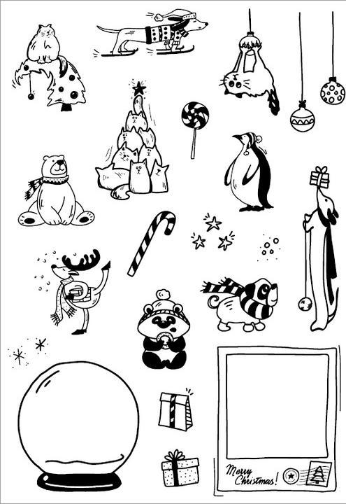 Image du produit VBS Tampon en silicone "Christmas Animals