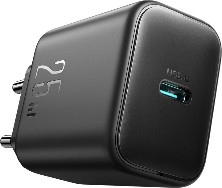 Actual product image Joyroom 25W Single USB-C Charger with 60W C to C Cable, 1m - Black (25 W)