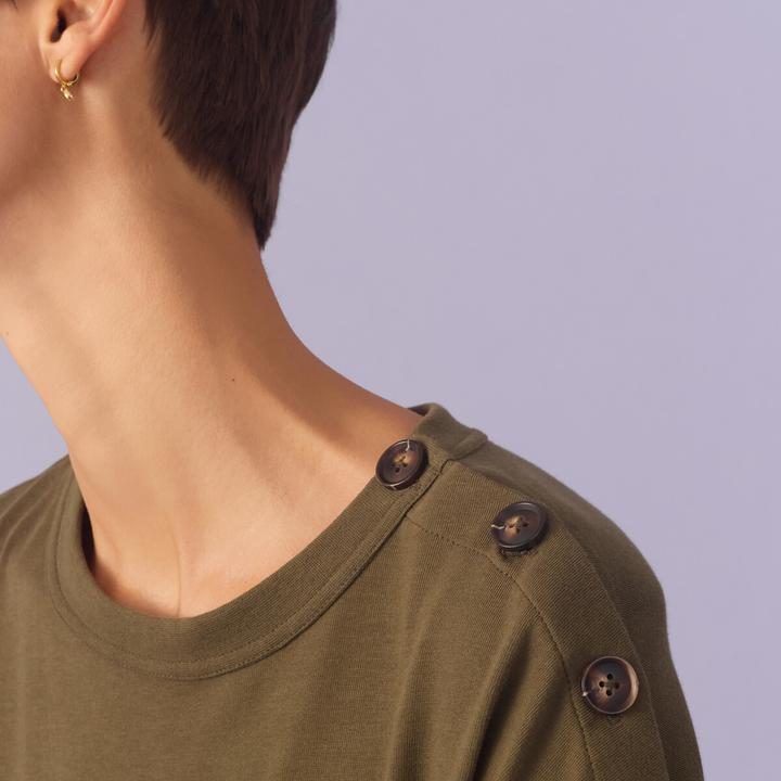 Produktbild La Redoute Collections Langes Jerseykleid mit Knopfleiste an der Schulter (M)