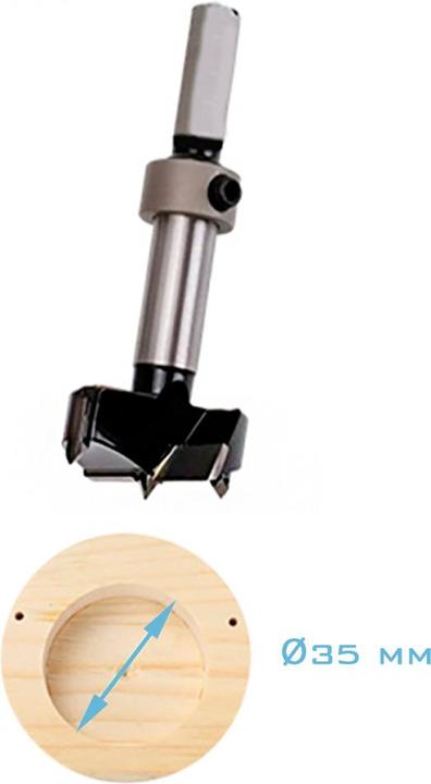 Immagine prodotto Stahlwerk Dima di foratura per cerniera con punta Forstner da 35 mm Punta di foratura per cerniera (35 millimetri)