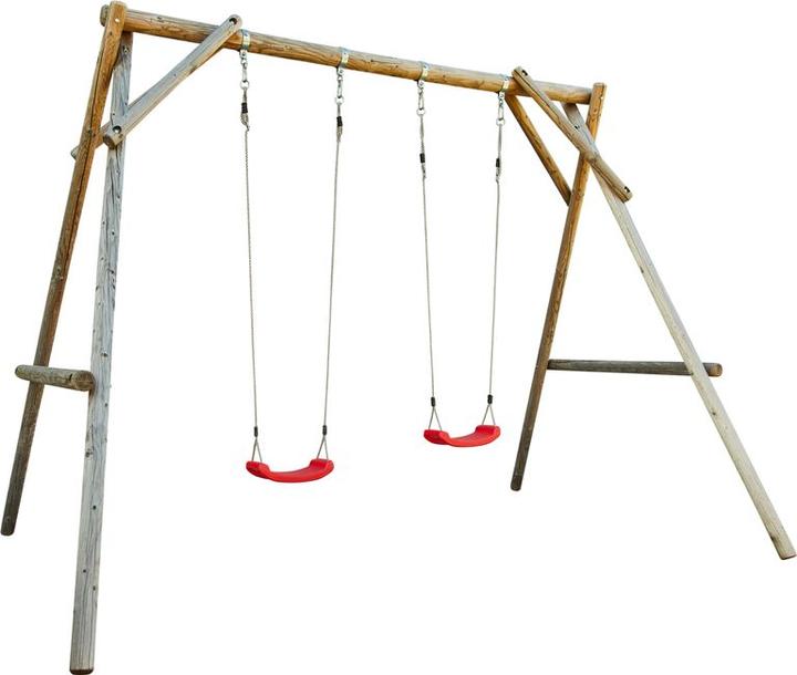Immagine prodotto Colibri Altalena rotonda in legno per bambini con 2 tavole di altalena