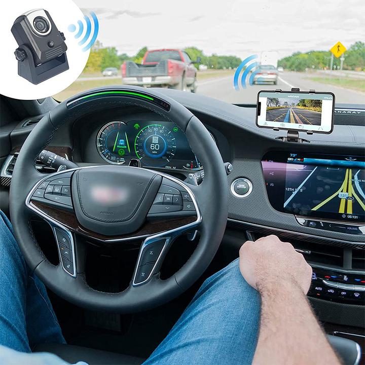 Produktbild Apfelkiste Magnetische WiFi Funk Auto Rückfahrkamera