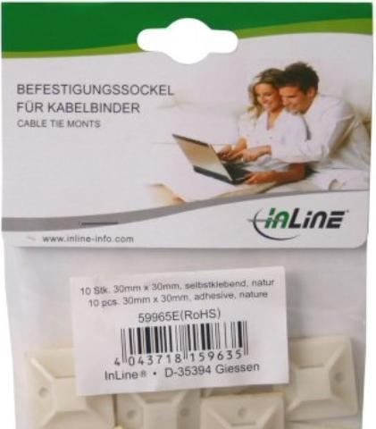 Immagine prodotto InLine Base di fissaggio per fascette (Anelli di fissaggio, 30 mm, 10 pz.)
