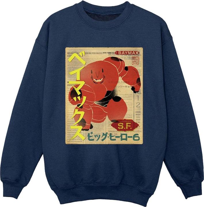 Disney Big Hero 6 Baymax Baymax Newspaper Sweatshirt Jungen