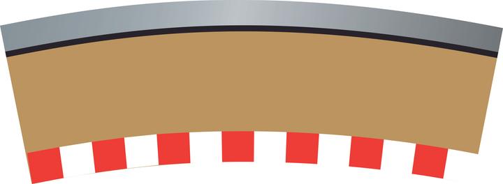 Actual product image Scalextric Border Curve 22,5 4 pieces
