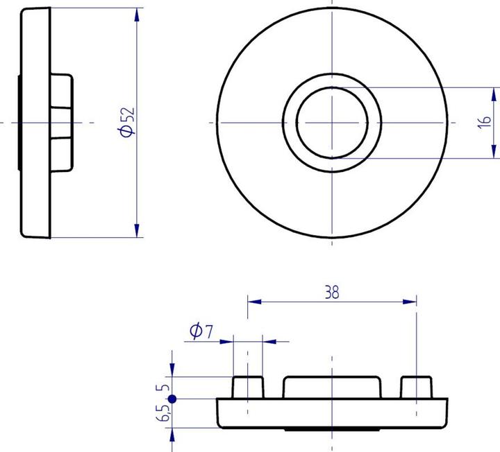Actual product image Mega Handle and key rosettes (Door rosette)