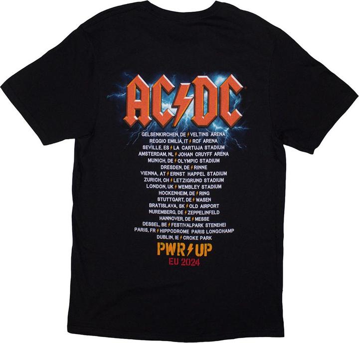Immagine prodotto AC/DC PWR-UP EU Tour '24 Maglietta Chitarra Stampa posteriore Adulto Unisex (3XL)