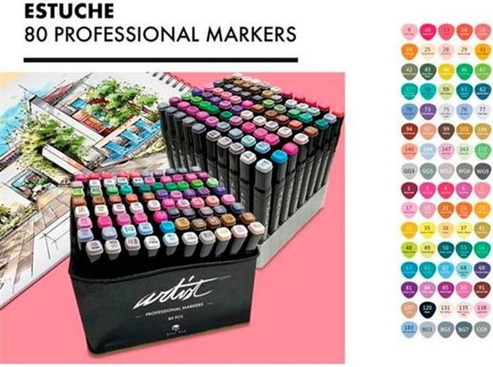 Image du produit Alex Bog Feutres Luxury Coloré 80 pièces double fin (Multicolore, 80 x)