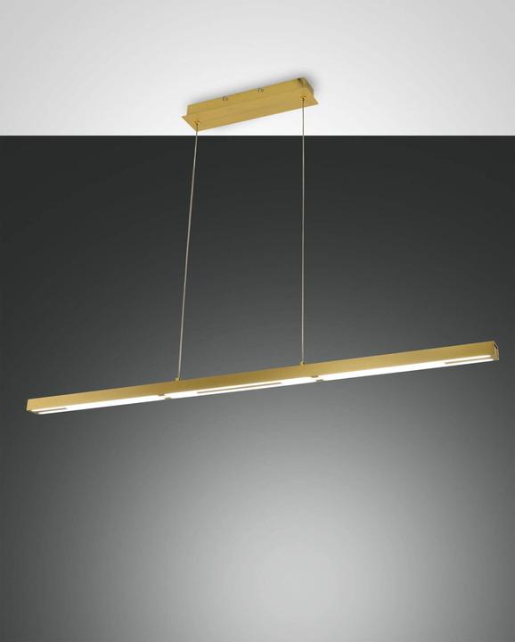 Image du produit Fabas Luce Suspension LED Ling 2000x43mm 40W blanc chaud laiton à intensité variable (4800 lm)