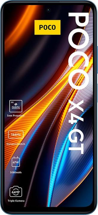 Actual product image Xiaomi Poco X4 GT (256 GB, Blue, 6.60", Dual SIM, 64 Mpx, 5G)