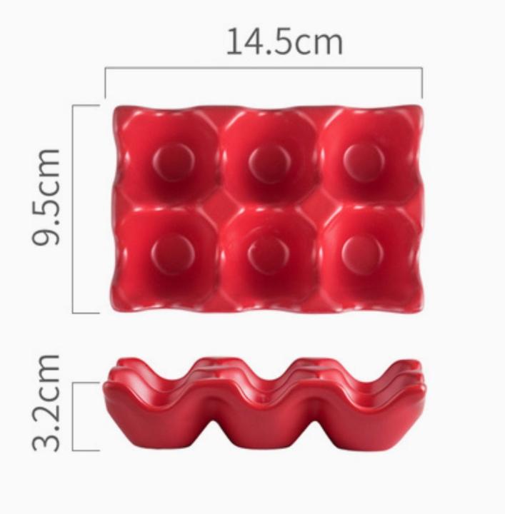 Actual product image Homerely Elegant ceramic egg cup with 6 compartments (1 x)
