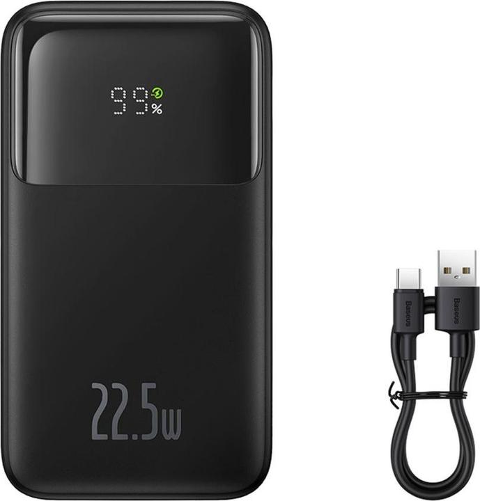 Actual product image Baseus Powerbank Comet 20000mAh, USB do USB-C, 22.5W (black) (20000 mAh, 22.50 W, 77 Wh)