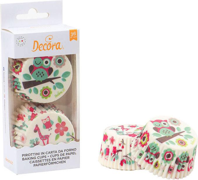 Actual product image Decora Cupcake Moulds Owl and Giraffe (5 cm)