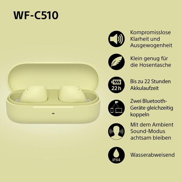 Immagine prodotto Sony WF-C510 (Nessuna soppressione del rumore, 11 h, Senza fili)