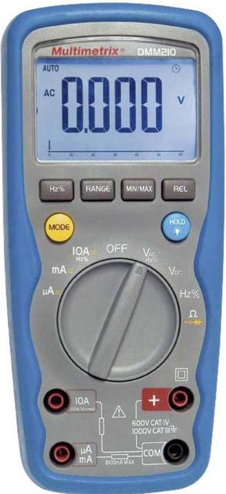 Image du produit Multimetrix Multimètre à main DMM 210 (CAT III 1000V, CAT IV 600V)