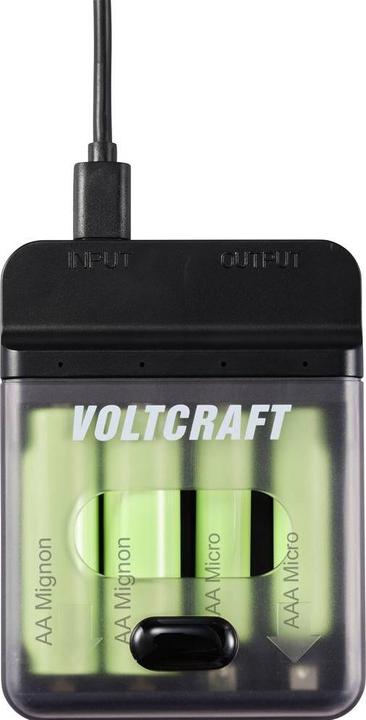 Voltcraft VC-BC4-PB1 Caricatore e power bank 2in1 (1 pz., Batteria + Caricabatterie)