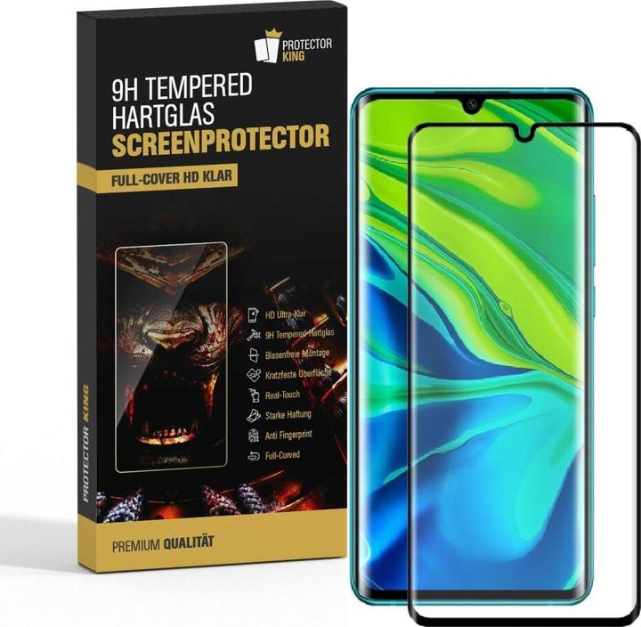 Produktbild Protectorking 1x echtes Tempered 9H Panzerhartglas 3D KLAR (4 Stück, Xiaomi Mi Note 10 Lite)