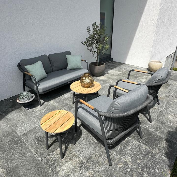 Image du produit Ventaris Verona Gartenlounge Set Aluminium 5-pièces incl. tables d'appoint Anthracite