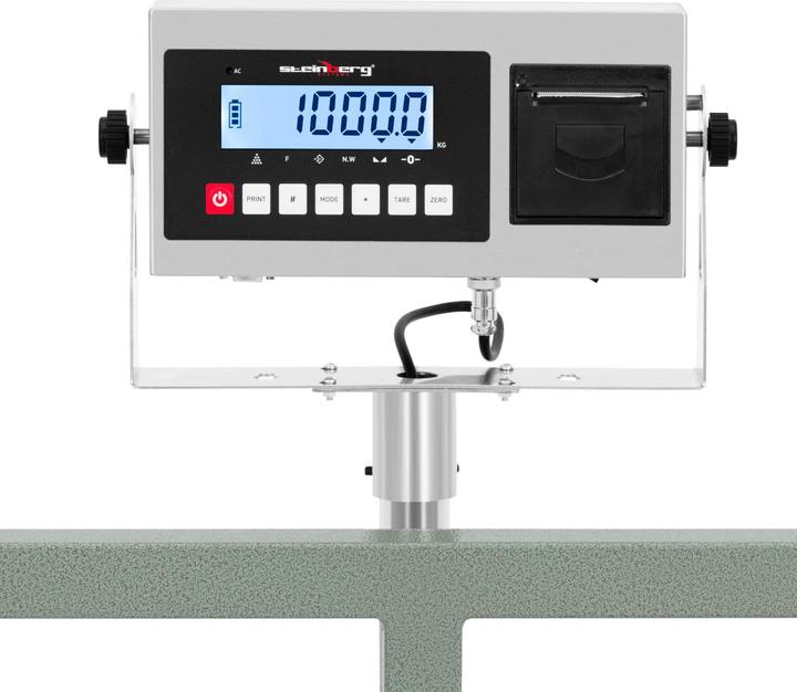 Actual product image Steinberg Platform Scale - 1000 kg / 0.1 kg - 100 x 100 cm - LCD with label printer