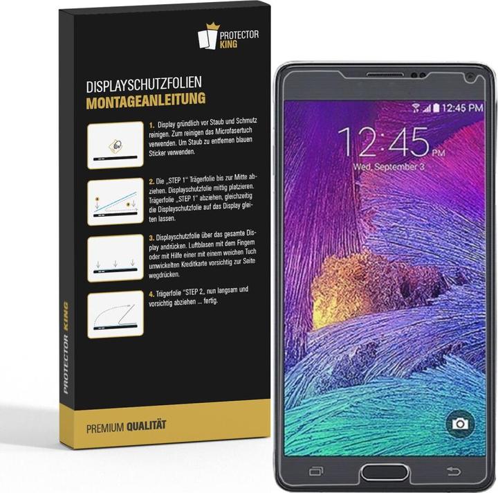 Produktbild Protectorking 2x Displayschutzfolie matt Anti-Reflex entspiegelt (2 Stück, Samsung Galaxy Note 4)