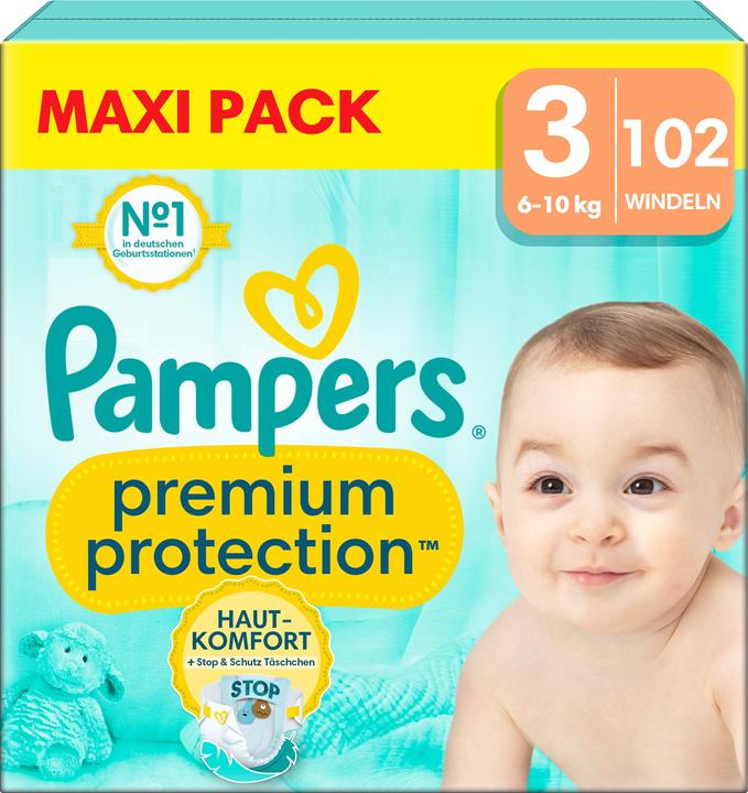 Image du produit Pampers Protection premium (Taille 3, Pack mensuel, 102 pièce(s))